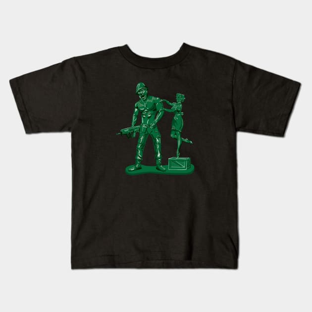 Green Army Man Vaccine Kids T-Shirt by Ottie and Abbotts